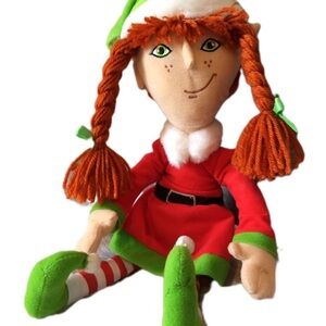Festive Elf Doll with Red and Green Outfit